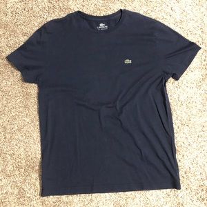 Lacoste navy blue men’s crew neck T-shirt